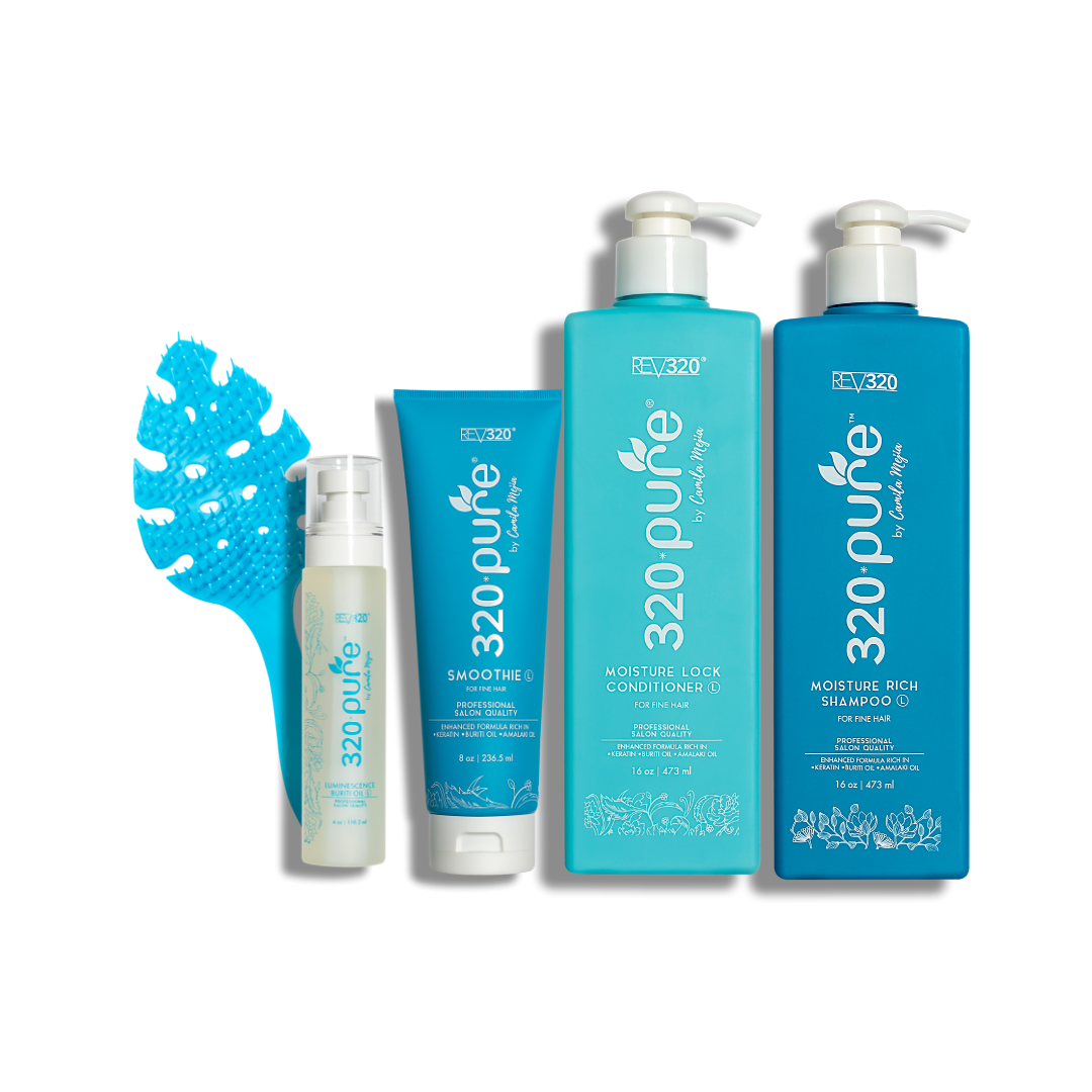 REV320 hair bundle for hydrate, nourish and shine hair.