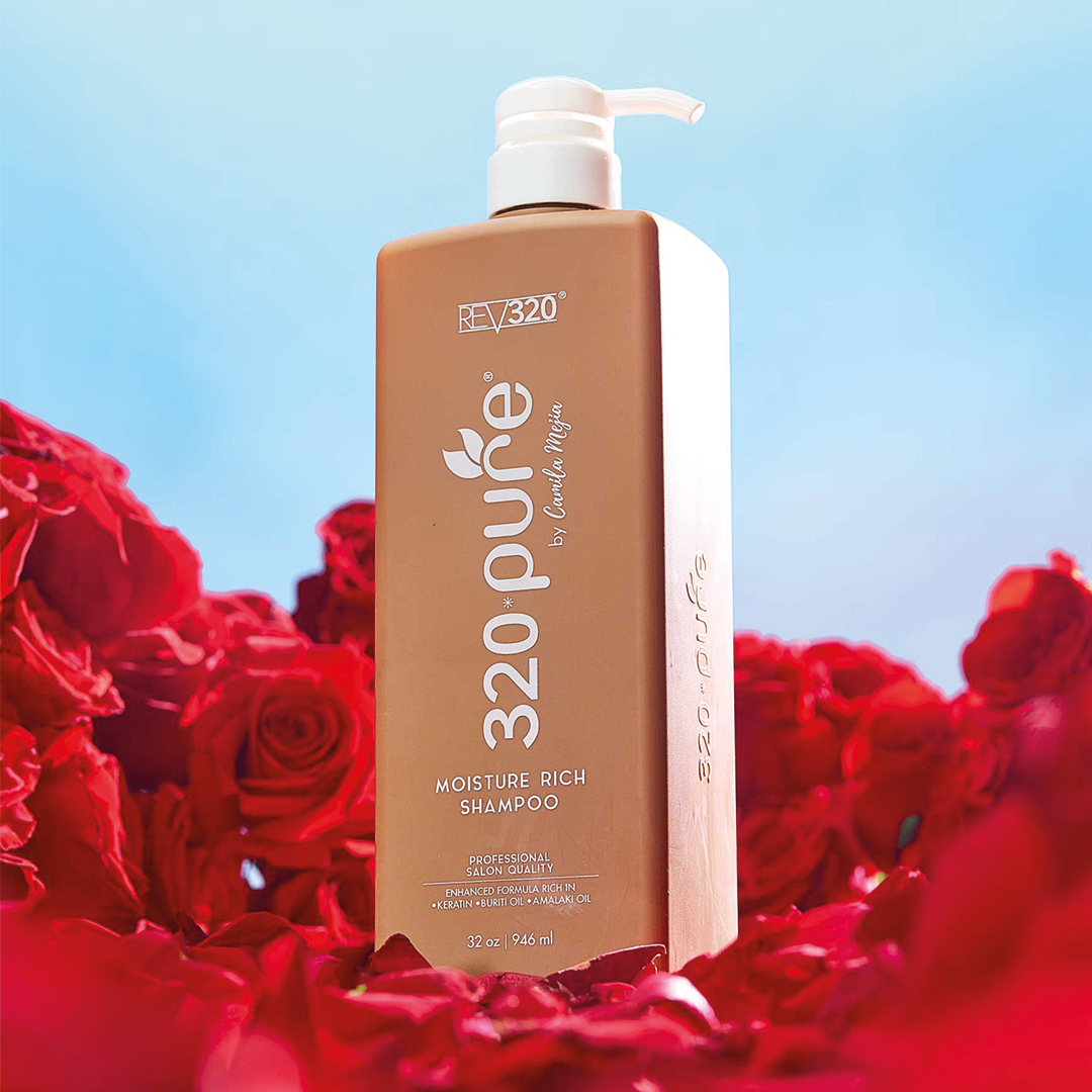 New website banner for 320 Pure Moisture Rich Shampoo